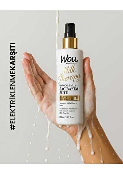 Milk Therapy Saç Bakım Sütü Asi Saçlar İçin Hızlı Uzama Desteği 150 ml indirimleri