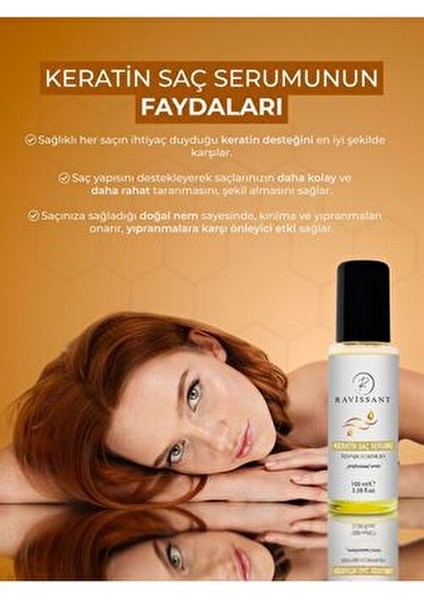 Keratin Saç Serumu 100 ml Besleyici ve Parlaklık Veren Tüm Saçlar İçin indirimleri