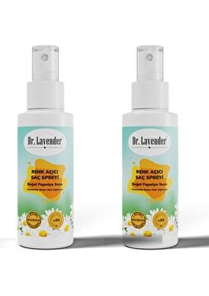 Renk Açıcı Saç Spreyi Doğal Papatya Suyu İçerir 2 Adet 100 ml modelleri