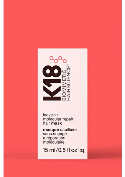 Leave In Moleküler Onarıcı Saç Bakım Maskesi Vegan 15 ml Boyalı Saçlar İçin fırsatları