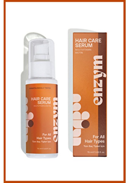 Enzym Multivitamin Saç Bakım Serumu Canlandırıcı Etki 75 ml Doğal İçeriklerle