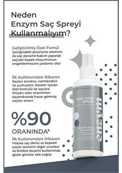 Enzym Saç Bakım Spreyi Hassas Saçlar İçin Kepek Karşıtı Etki 200 ml Çay Ağacı Kokusuyla fiyatları