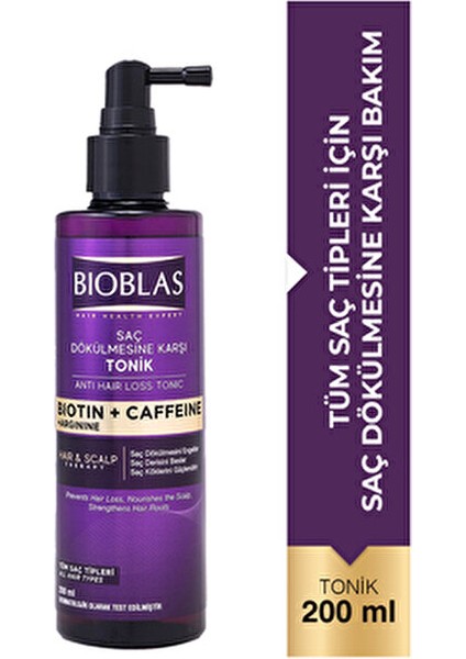 Saç Bakım Toniği Kafein ve Biotin İçerikli 200 ml Saç Dökülmesine Karşı fiyatları