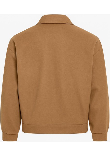 Erkek Oversize Kaşe Mont Siyah – Kalın Kumaş Şık Kışlık Mont modelleri