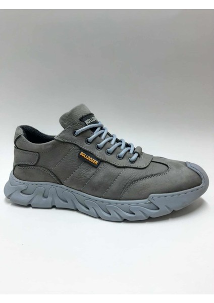 Hakiki Deri Gri Renk Nubuk Bağcıklı Rahat Esnek Kauçuk Tabanlı Dar Kalıp Kışlık Erkek Ayakkabı C-5824004197BULL fiyatları