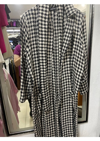 Kadın Kaz Ayağı Desen Kaban fiyatları