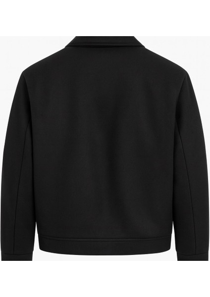 Erkek Oversize Kaşe Mont Siyah – Kalın Kumaş Şık Kışlık Mont fırsatları