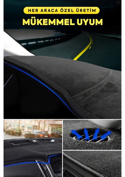 Hyundai Elantra 2011-2017 - 3D Torpido Koruma Kılıfı - Ön Göğüs Kaplama - Mavi Şerit Trobus Elantra modelleri