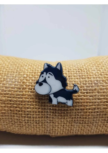 Sevimli Yavru Husky Rozet Haski Sibirya Kurdu Köpek Rozet Pin Kadın Broş Kawaii Hediye