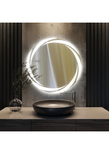 "eira" Dekoratif Ledli Kumlamalı Banyo Aynası Makyaj Aynası