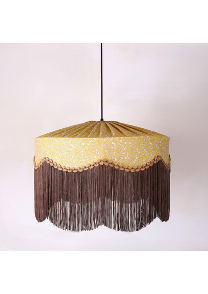 Mylamp Zarafet Saçaklı Kumaş Avize 50X30 cm