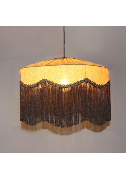 Mylamp Zarafet Saçaklı Kumaş Avize 50X30 cm fiyatları