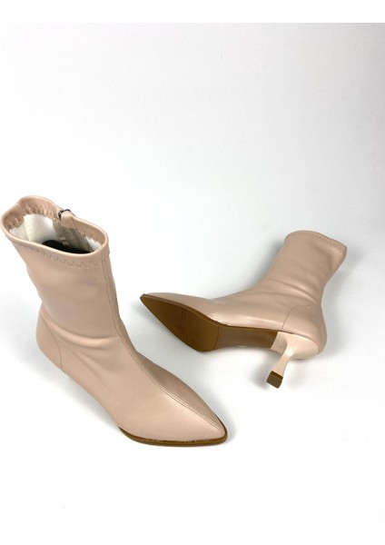 Streç Bot 6 cm Ince Topuklu 01603 modelleri