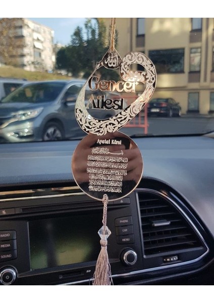 Kişiye Özel Vav Araba Süsü Pleksi Dikiz Aynası Süsü Gold Renk