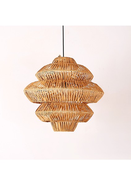 Mylamp Rattan Lucy Aydınlatma 50X50 cm El Yapımı Doğal Avize