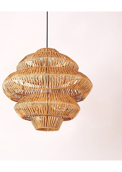 Mylamp Rattan Lucy Aydınlatma 50X50 cm El Yapımı Doğal Avize modelleri