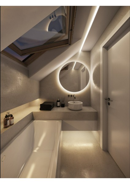 60 cm Gün Işığı LED Dekoratif Banyo Aynası