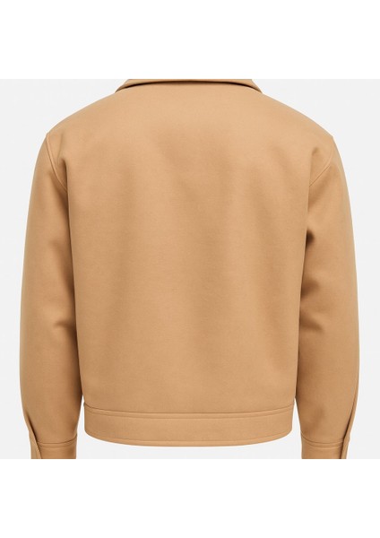 Erkek Oversize Kaşe Mont Siyah – Kalın Kumaş Şık Kışlık Mont modelleri