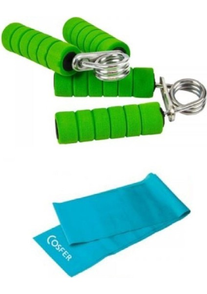 El Parmak Güçlendirme El Yayı Kas Germe Güçlendirme Pilates Bandı 2'li Set