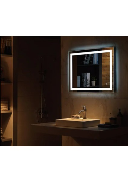 70X40 cm Gün Işığı LED Dekoratif Banyo Aynası