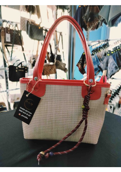 Tek Gözlü Bayan Hasır Çanta