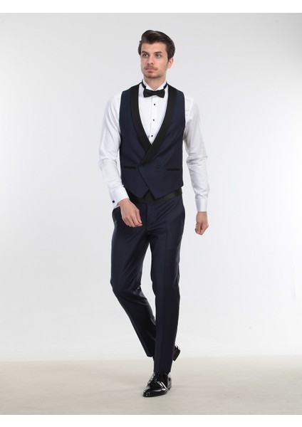 Saks Fitted Fit Şal Yaka Klasik Yelek fırsatları