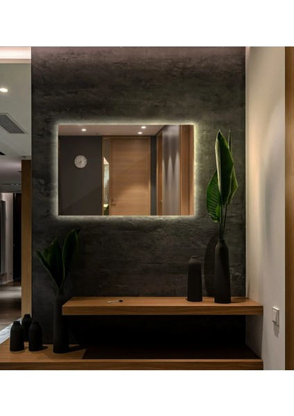 70X40 cm Gün Işığı LED Dekoratif Banyo Aynası