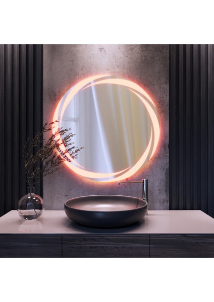 "eira" Dekoratif Ledli Kumlamalı Banyo Aynası Makyaj Aynası
