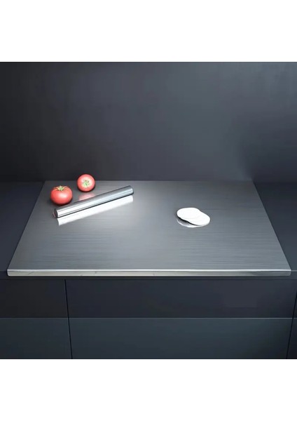 Paslanmaz Çelik Tezgah Üstü Kesme Doğrama Yoğurma Tahtası - L Kenar - Xl Ekstra Büyük Boy modelleri