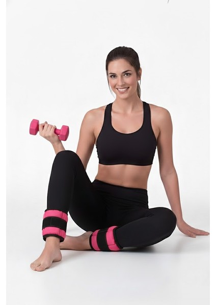 El ve Ayak Bilek Ağırlığı 2x1 kg Kum Torbası ve 2x0.5kg Dambıl Dumbell Seti Ağırlık Setleri Pembe fiyatları
