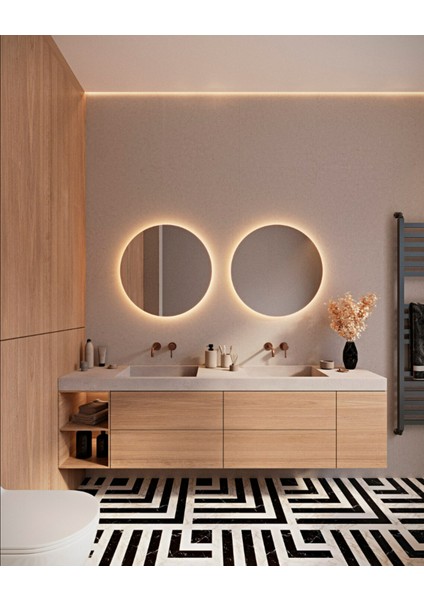 55 cm Gün Işığı LED Dekoratif Banyo Aynası modelleri