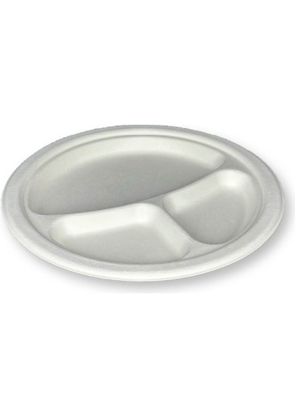 26CM 3 Gözlü Ekolojik Kağıt Karton Tabak Kase