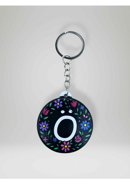 Ö Harf Kişiye Özel Harfli Çiçek Desenli Plastik Anahtarlık Şişe Açacağı Hem Şık Hem Kullanışlı Hediye Seçeneği