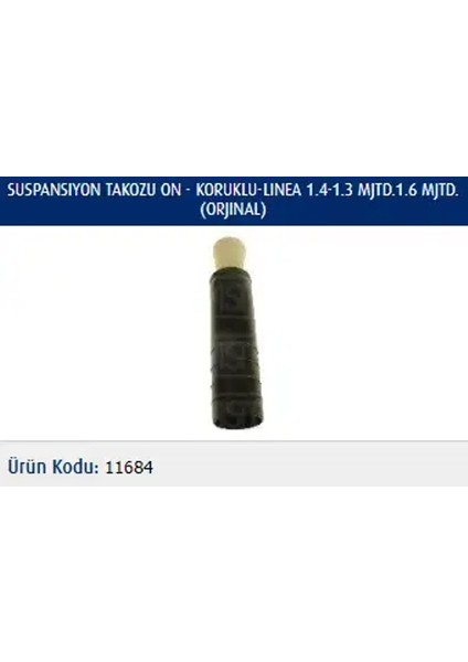 M11684 Amortisor Toz Korugu Seti Arka 51792434