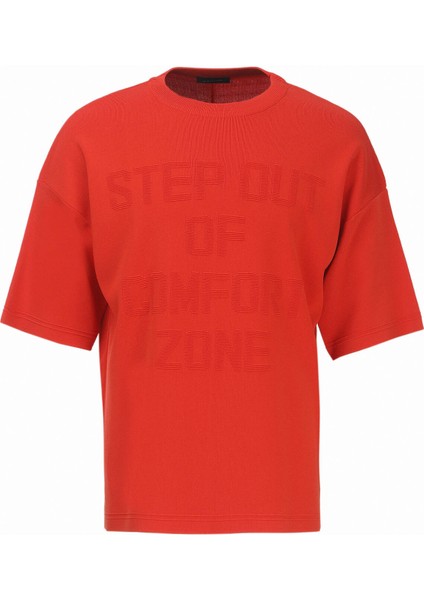 Turuncu Bisiklet Yaka Jakarlı Triko