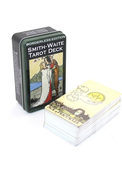 Metal Kutulu Tarot Kartı Smith-Waite