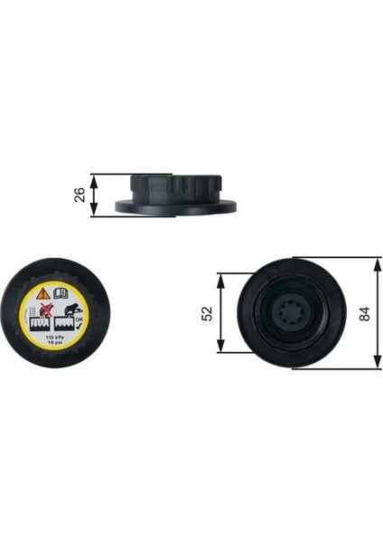 RC246 Yedek Su Depo Kapagi 10296465 10407317 1306303