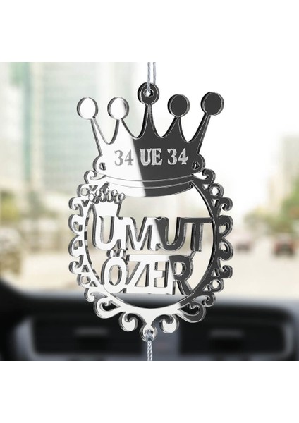 Zaman Kişiye Özel (Anahtarlıklı) Plakalı Pleksi Araba Dikiz Aynası Süsü fiyatları