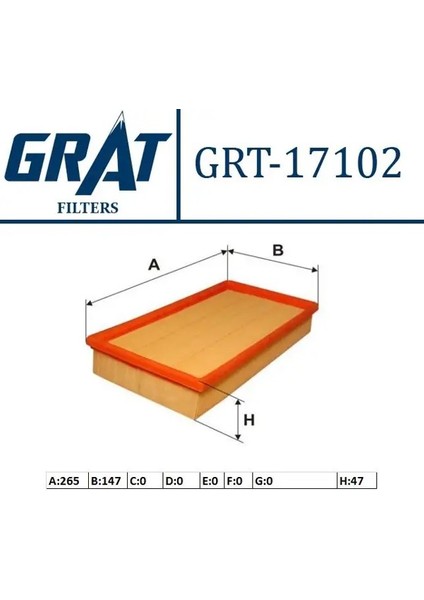 17102 Hava Filtresi 98AX9601AA