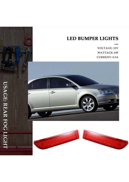 2x Araba LED KAYALI IŞIK Park Freni Toyota Avensis/Alphard MKI/RAV4 LED Kuyruk Fabrikası için Toyota Avensis için Arka Tampon Reflektör lambası (Yurt Dışından) indirimleri
