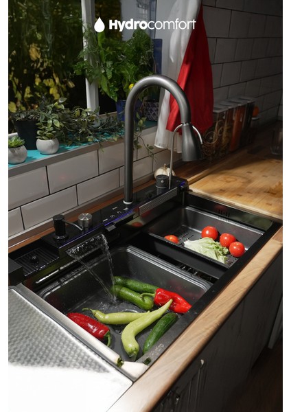 Akıllı Teknolojik Eviye Seti Paslanmaz Taban Evye Tüm Aksesuarlar Dahil modelleri