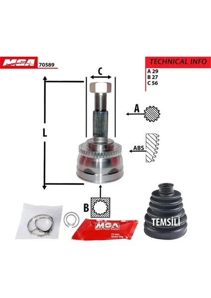 70589 Dis Aks Kafasi