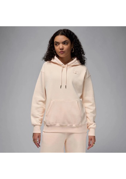 Jordan Flight Fleece Satin Lined Pullover Hoodie ( Içi Polarlı Loose Fıt)-Sportxoutlet