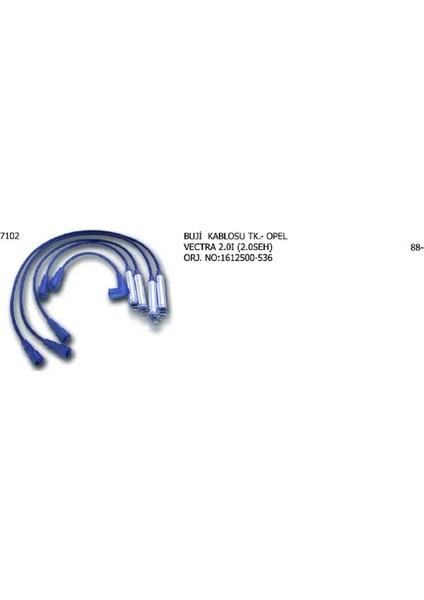 7102 Buji Kablosu 1612500 1612500536 1612536