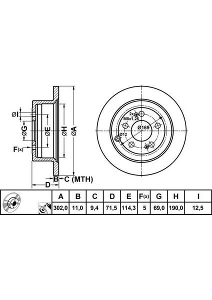 50239 Arka Fren Diski 584112B000 (2 Adet Fiyatıdır)