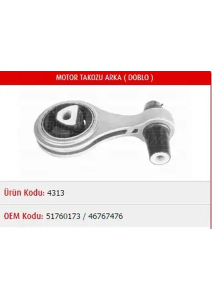 M4313 Motor Takozu (Arka) 46767476 51760173