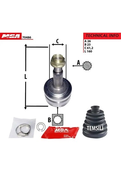 70486 Dis Aks Kafasi