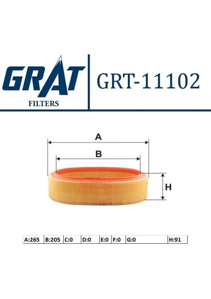 11102 Hava Filtresi 7701070525
