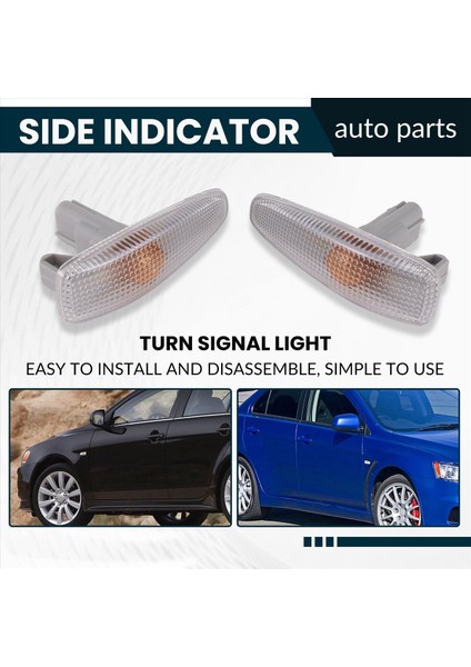 Mitsubishi Lancer Mirage RVR 2008-2017 8351A047 için yan gösterge dönüş sinyali ışık çifti (Yurt Dışından) indirimleri