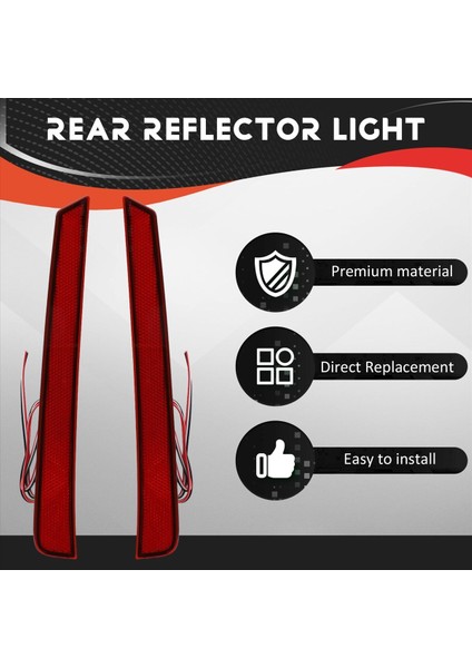 Araba Led Arka Tampon Reflektörü Işık arka lamba sis Toyota Vellfire için Işık 40 Serisi 2023+ Kırmızı (Yurt Dışından) fırsatları
